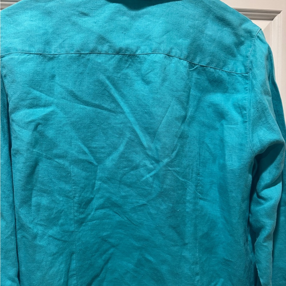 Talbots Linen Button Down - Picture 7 of 8